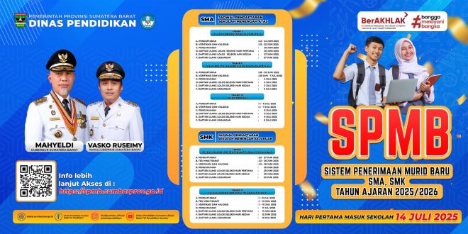 Penerimaan Murid Baru SMA/SMK Tahun Ajaran 2025/2026 Telah Dibuka!